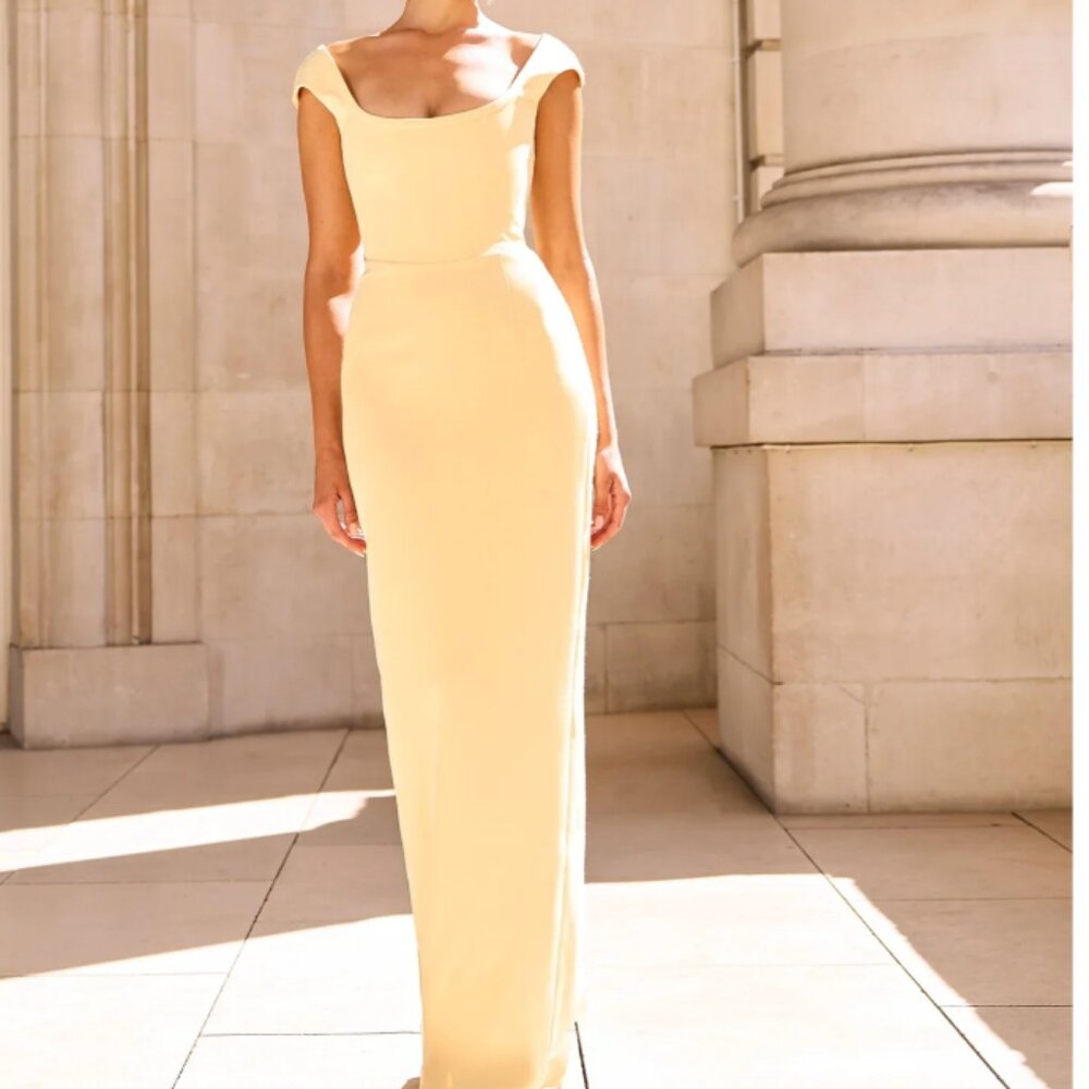 Sau Lee Brooke Dress Butter Yellow NWT